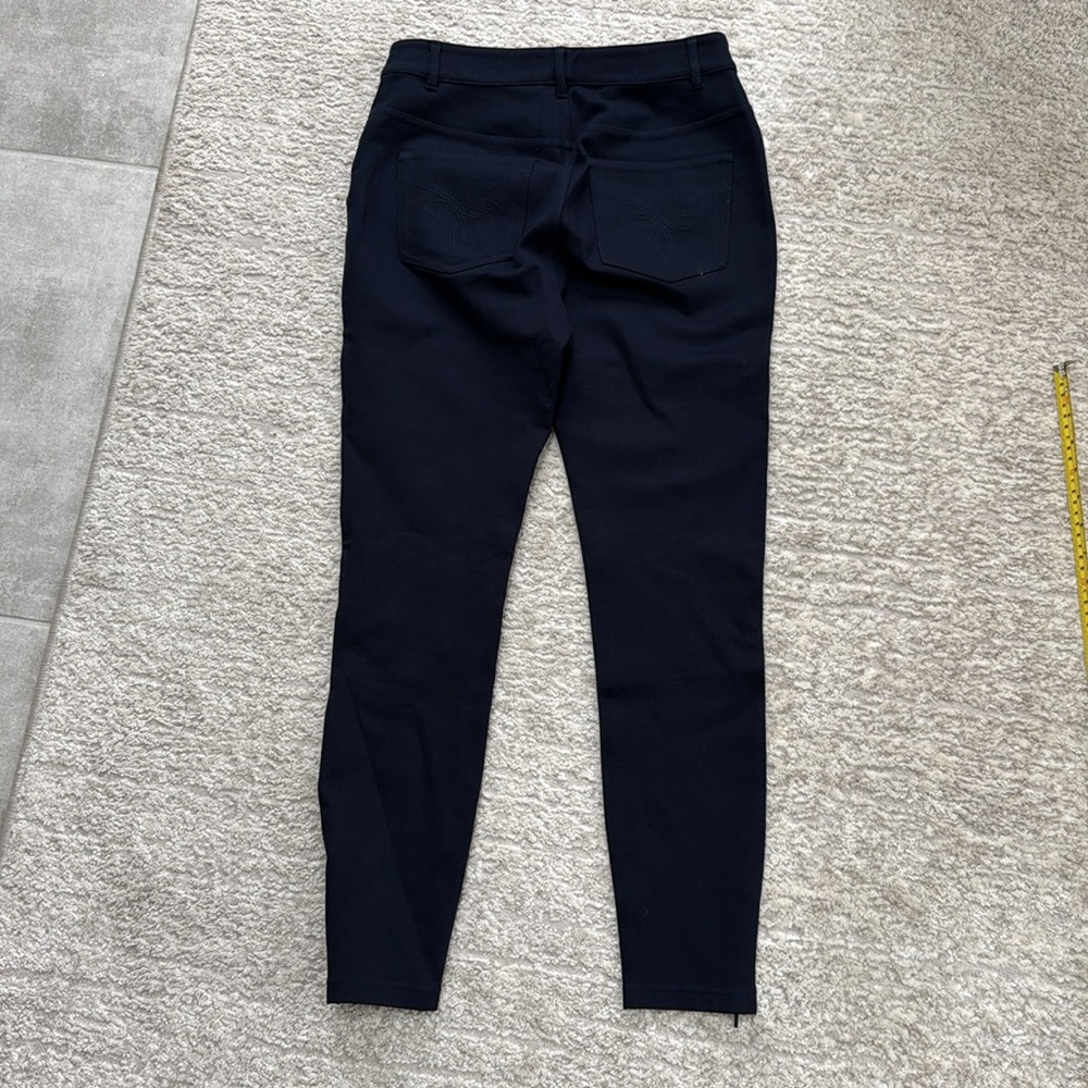 *LIKE NEW* Ted Baker Women's Navy Blue Stretch Ankle Pants w/ Chrome Accents - 1 - Picture 10 of 11